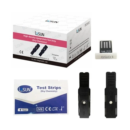 LPM-101/102 Strip Tes Kolesterol Lipoprotein Densitas Tinggi (Kimia Kering) Untuk Pengukur Analisis Lipid Darah