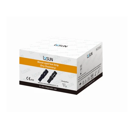 LYSUN 3in1 Strip Tes Lipid Darah untuk Penggunaan Meteran Analisis Lipid Darah HDL Trigliserida Kolesterol