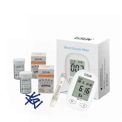 Kit tes cepat glukosa meteran darah untuk penggunaan diabetes di rumah