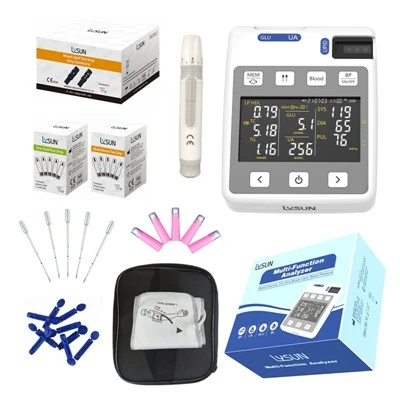 Lysun gulp -101 ua/tc/tg multi-fungsi analisis glukosa meter tekanan darah meter asam urat tester lipid penganalisa lipid darah